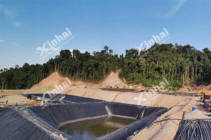 Gold heap leaching plant